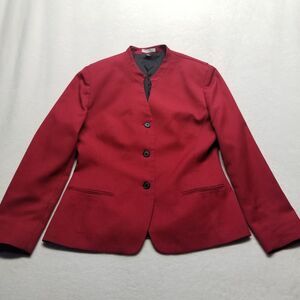 Doc And Amelia By Cintas Women’s Blazer 10 Dark Red Classic Business Uniform